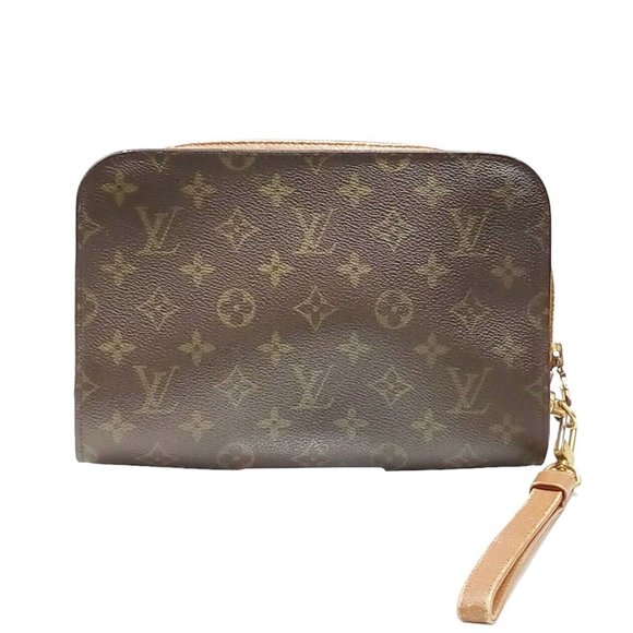 Authentic Louis Vuitton Clutch Bag Orsay Monogram Used LV Handbag
